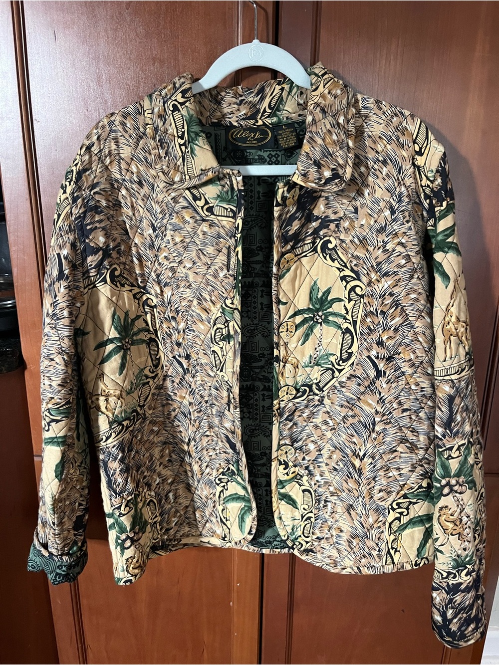 Vintage Alex Kim by Allure Quilted Safari Jungle Jacket